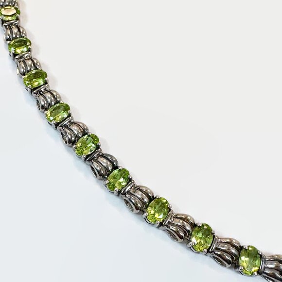 Peridot Bracelet, Sterling Silver, Designer, STS, Chuck Clemency, Vintage,Green - Picture 2 of 6